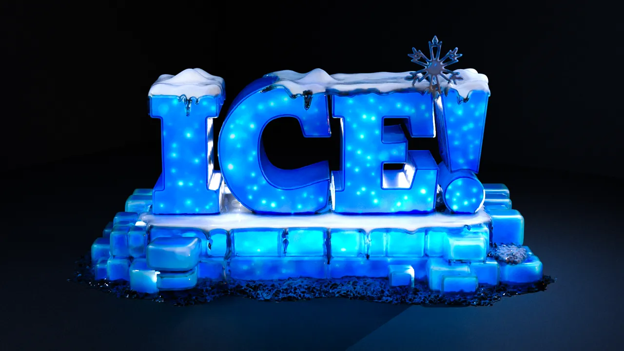 ICE photo-op sculpture installation